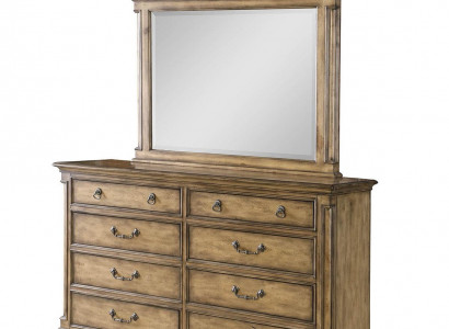 Spiegel Kommode Schrank Kommoden Anrichte Schlafzimmer Set Holz Modern Stil 2tlg